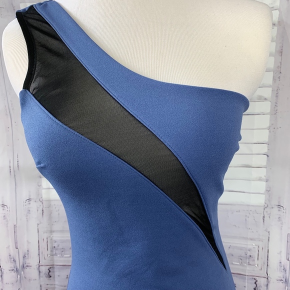 Gibiu Bodycon Off Shoulder Blue Dress Rose Small - Picture 6 of 8